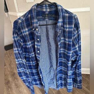 Ralph Lauren Slim fit blue flannel, size XL